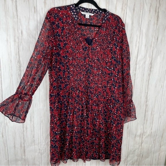 Diane Von Furstenberg Kourtni silk sheath dress size 14 - Picture 7 of 15